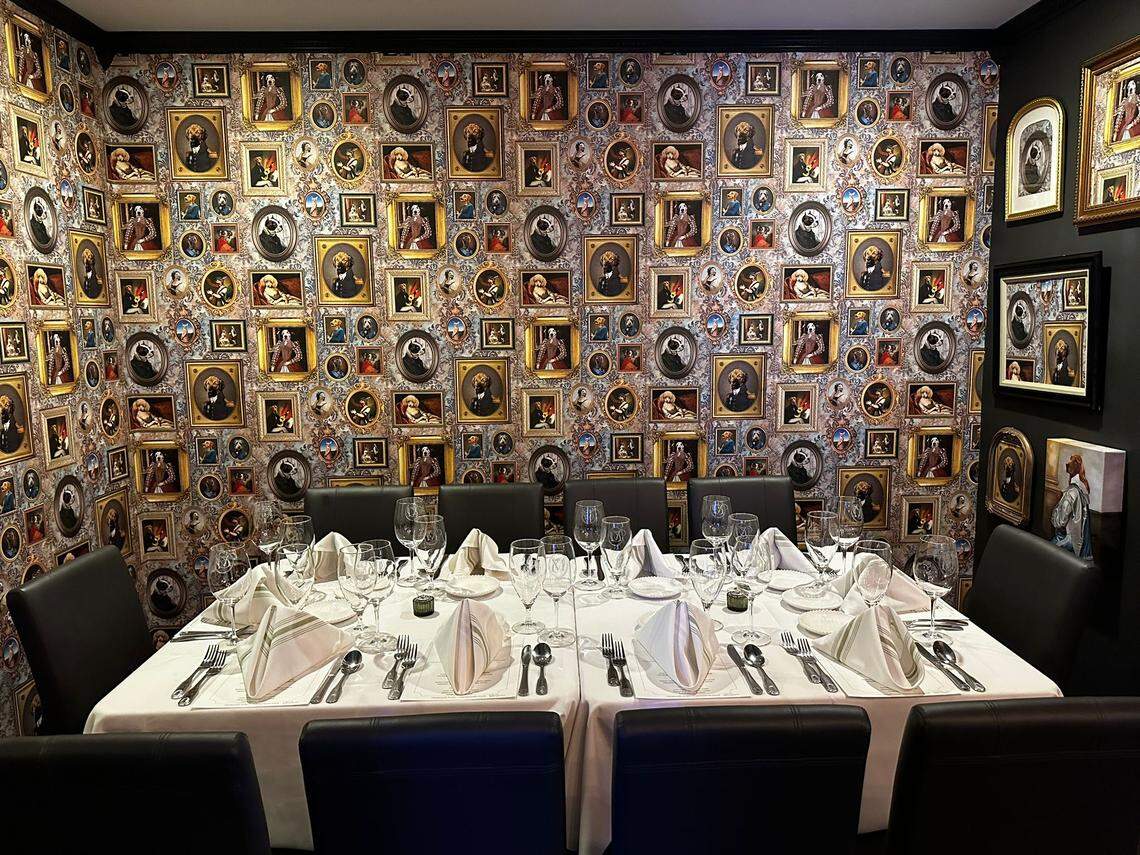 One of the eye-catching nooks at Maison Ostrow in North Bay Village.