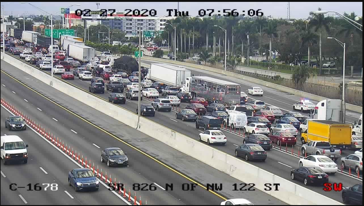 A major crash involving a bus and a tractor trailer has paralyzed rush hour traffic on the Palmetto Expressway in Hialeah Thursday morning.&nbsp;