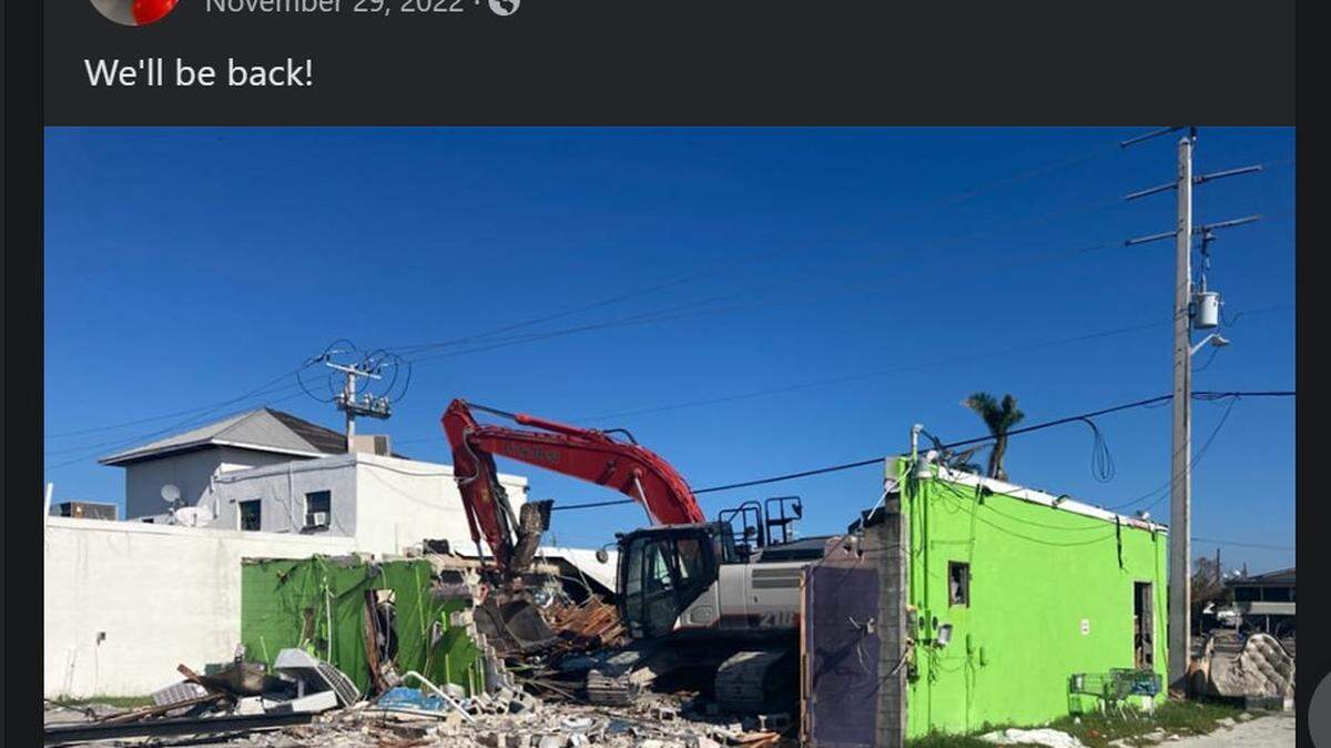 After being destroyed by Hurricane Ian, Fantasy’s on the Beach strip club has opened inside a tent set up in Fort Myers Beach.