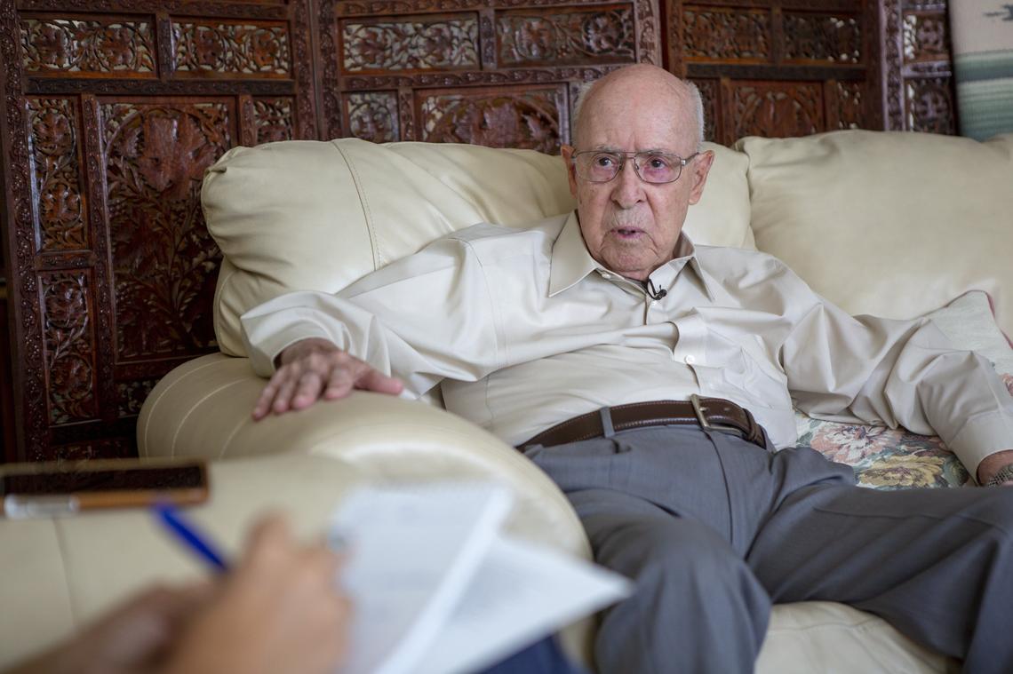 Veteran Johnny Reus is interviewed by the Miami Herald in his home the day before Veterans Day at East Ridge Community in Cutler Bay, Florida, on Sunday, November 10, 2019.