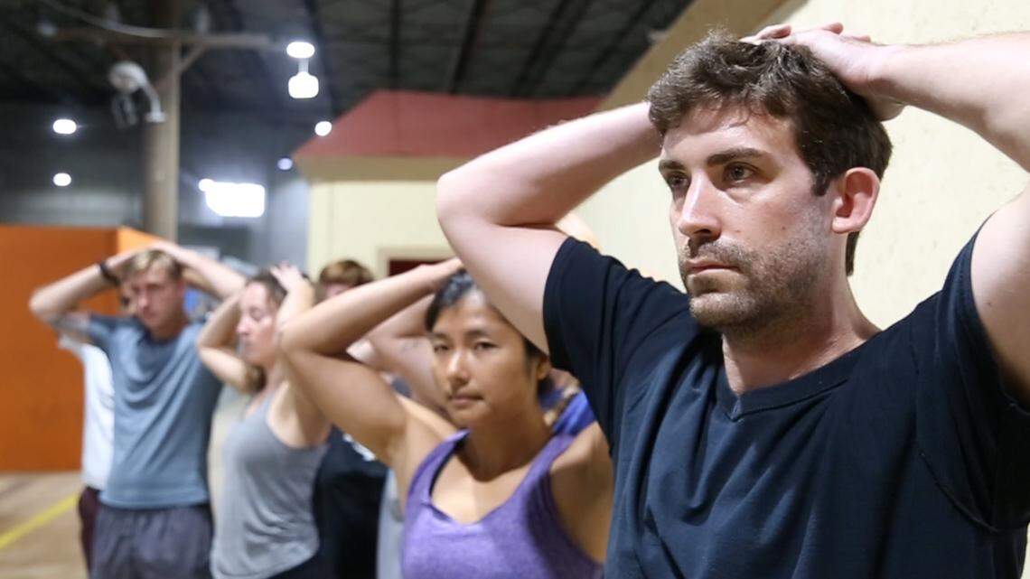 From left, William Worley, Taylor Barnes, Wudan Yan and Luc Forsyth, who participated in the Hazardous Environment First Aid Training (HEFT) in Miami-Dade County funded by the Steven Sotloff Memorial 2Lives Foundation.