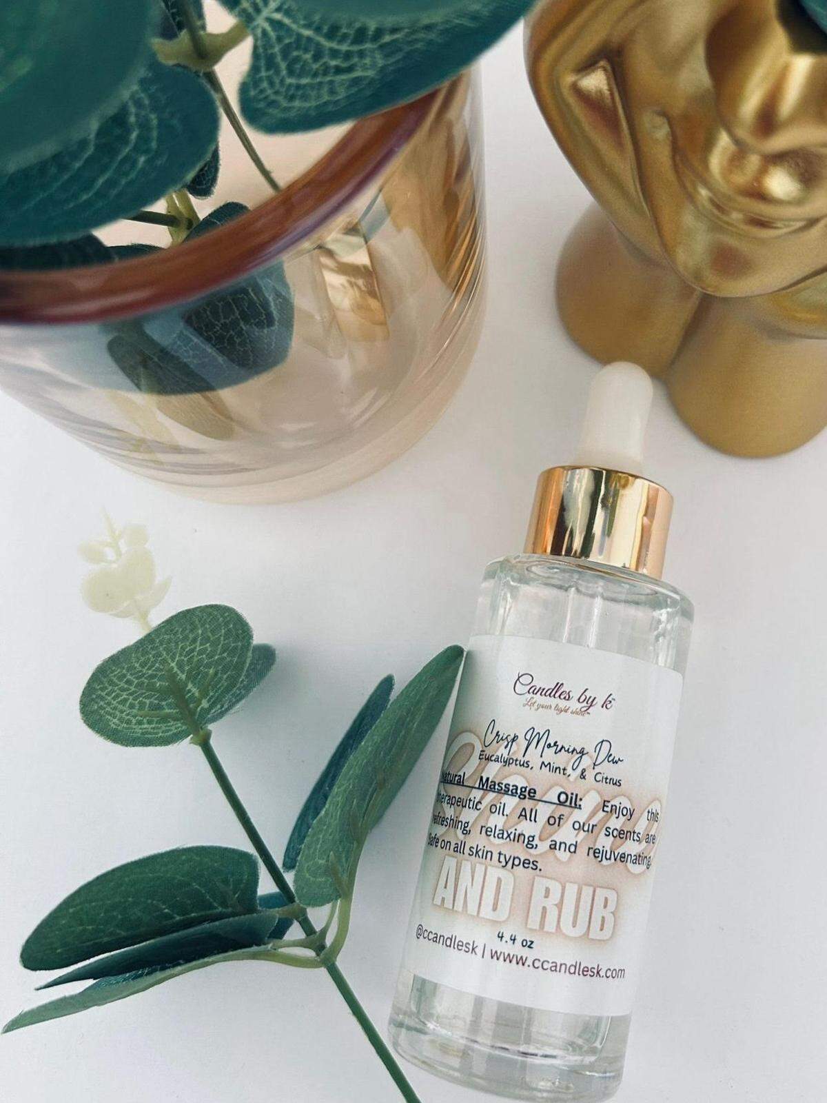 Candles by K sells candles and wellness items like this body oil.