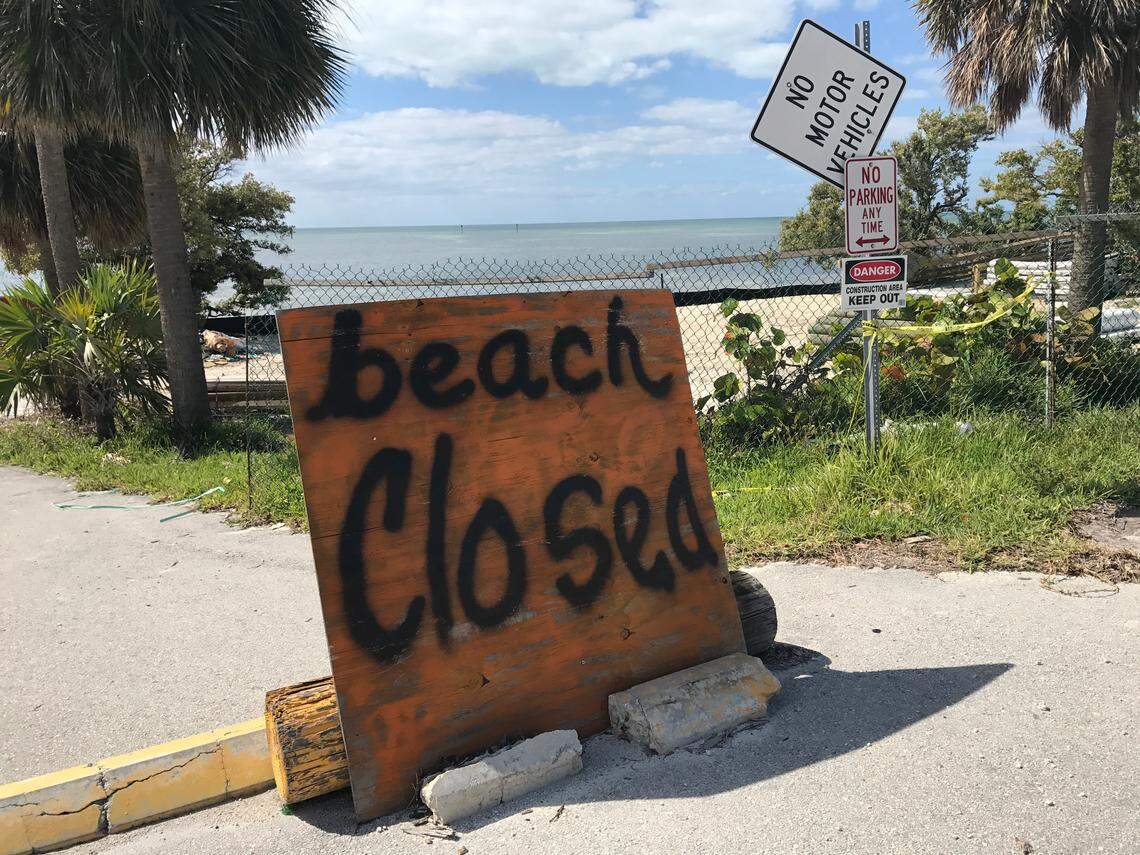 Anne’s Beach at mile marker 73 in Lower Matecumbe Key has been closed since Hurricane Irma washed away its boardwalk in September 2017.