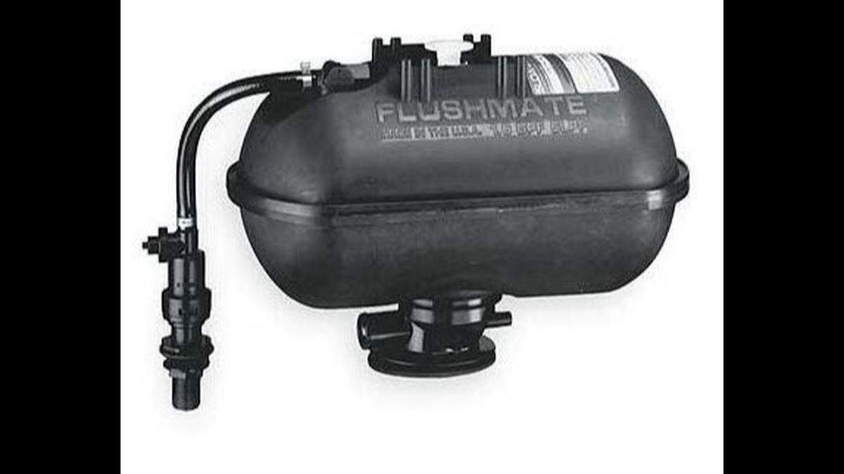 The Flushmate II 501-B pressure-assisted flushing system can blow your toilet tank.