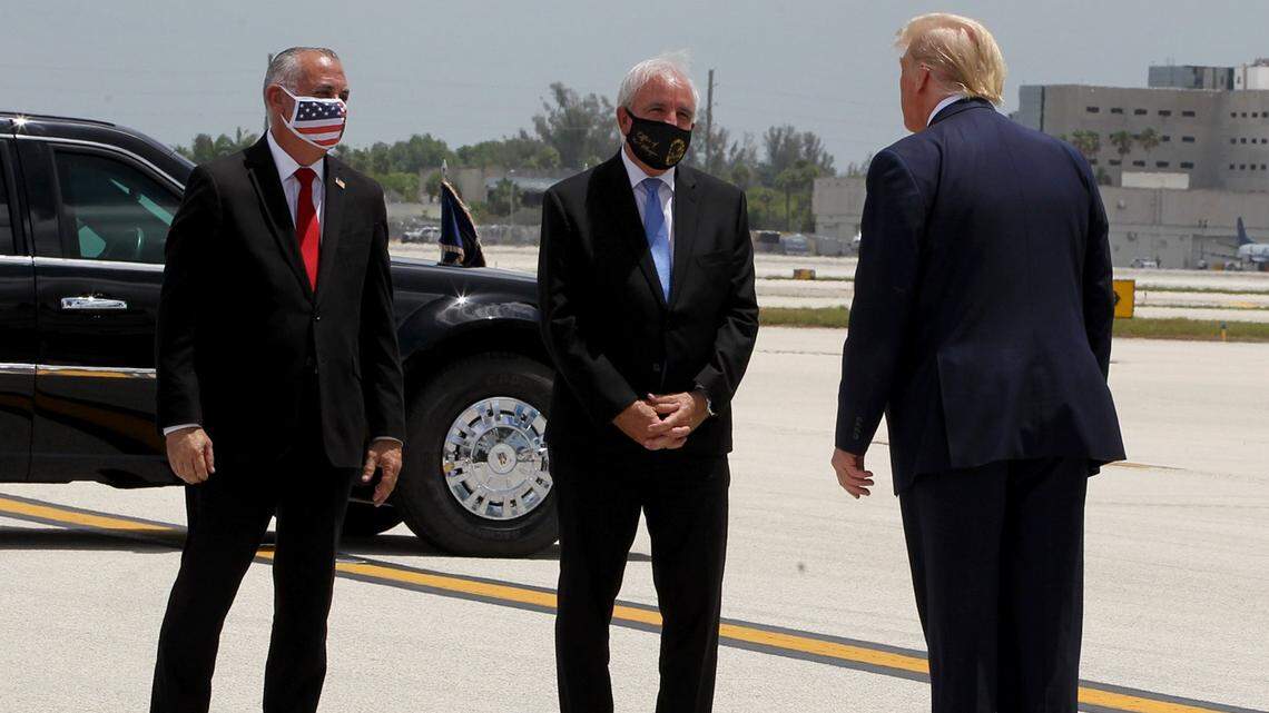 Visits by sitting and former presidents like Trump’s July 2020 stopover at Miami International Airport and meeting with U.S. Congressman Carlos Gimenez and Hialeah Mayor Esteban Bovo, typically tie up roads and create logistical nightmares for law enforcement. The former president is expected in Miami federal court Tuesday afternoon.