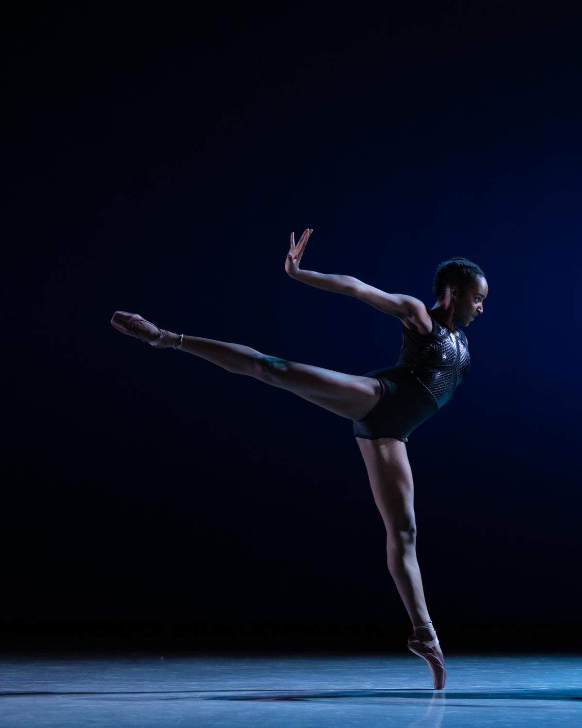 BalletX dancer Ashley Simpson performing choreographer Jennifer Archibald’s work, “Exalt.”