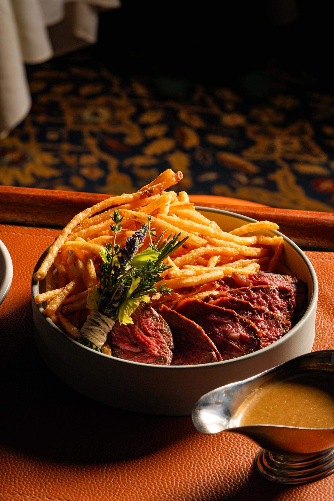 Steak Frites accompanied by Lafayette’s au poivre sauce is a $10 upgrade on the Miami Spice menu, but worth the investment.