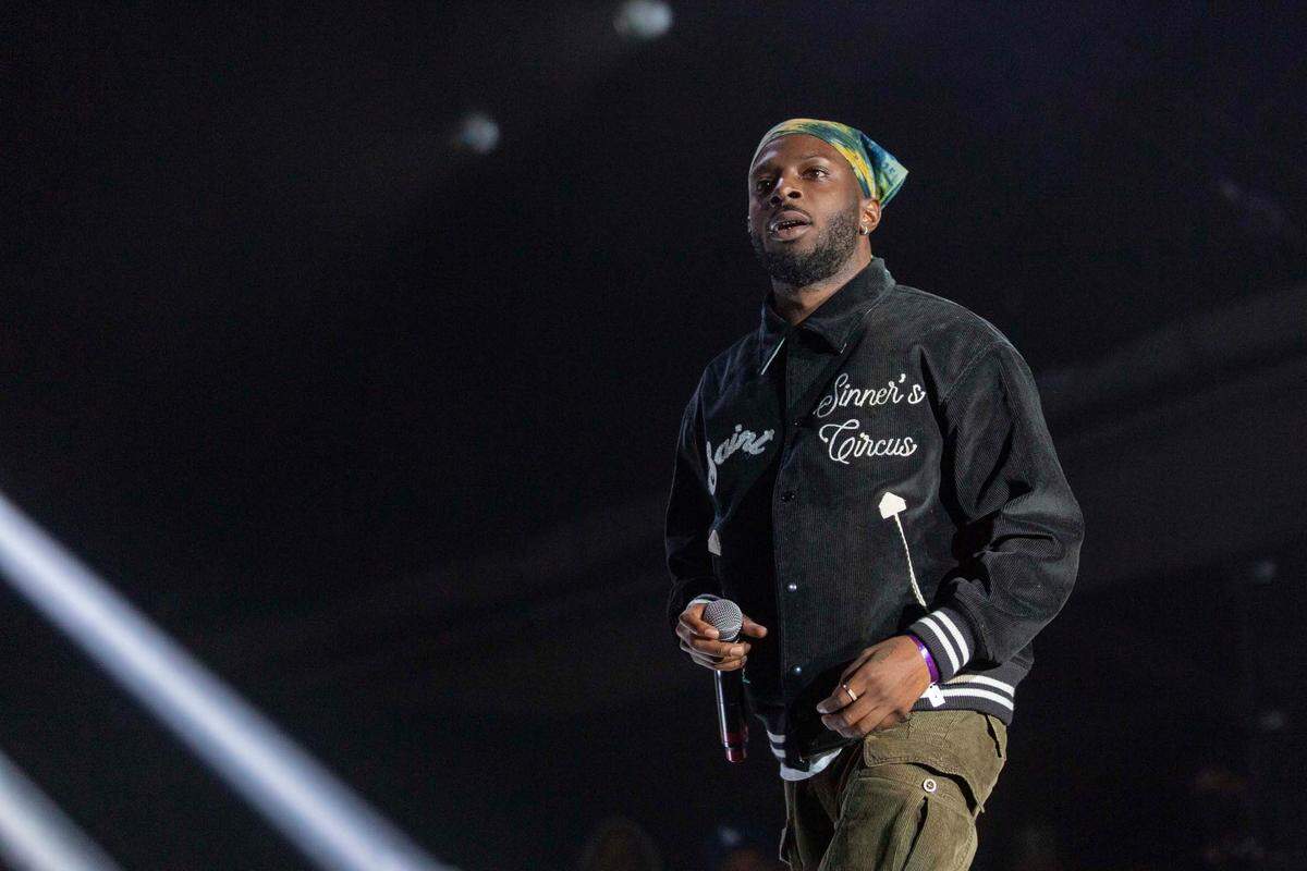 Isaiah Rashad during the Day N Vegas Music Festival on November 12, 2021, in Las Vegas, Nevada.