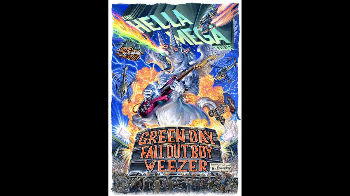 The Hella Mega Tour with Green Day, Weezer and Fall Out Boy plays two stadium dates in Florida in August 2020. First, at Miami Gardens’ Hard Rock Stadium. Next, Jacksonville’s TIAA Bank Field.