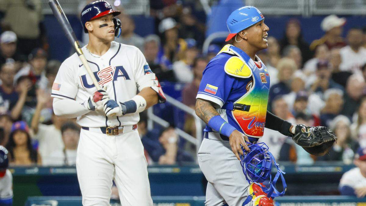 The United States’ Aaron Judge went 0 for 4 in the 2026 World Baseball Classic final as the US lost to Venezuela at loanDepot park on Tuesday, March 17, 2026.