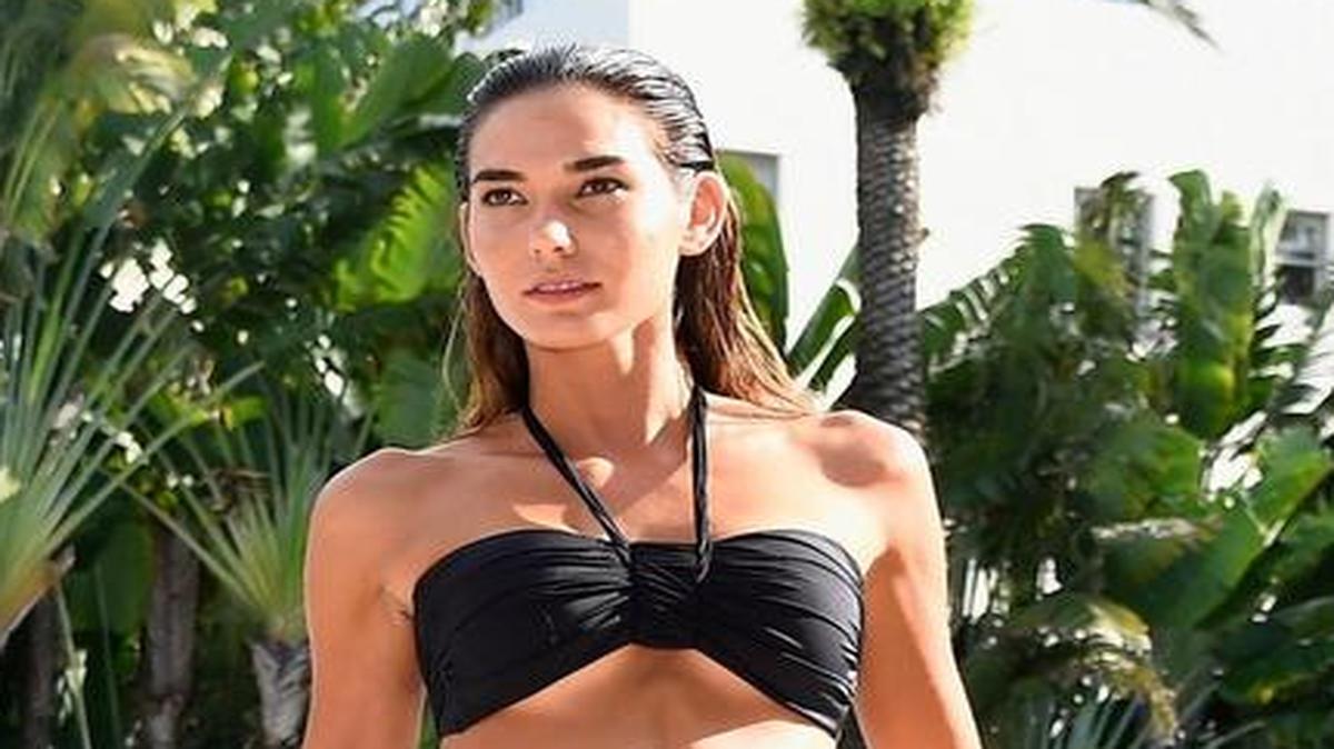 
A model walks the runway during last year’s Mercedes-Benz Fashion Week Swim in Miami Beach.
