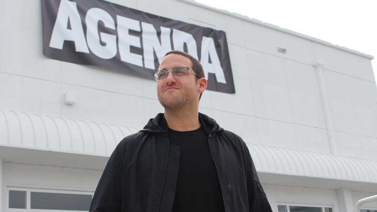 Agenda Show founder Aaron Levant outside of Mana Wynwood convention center on Jan. 18.