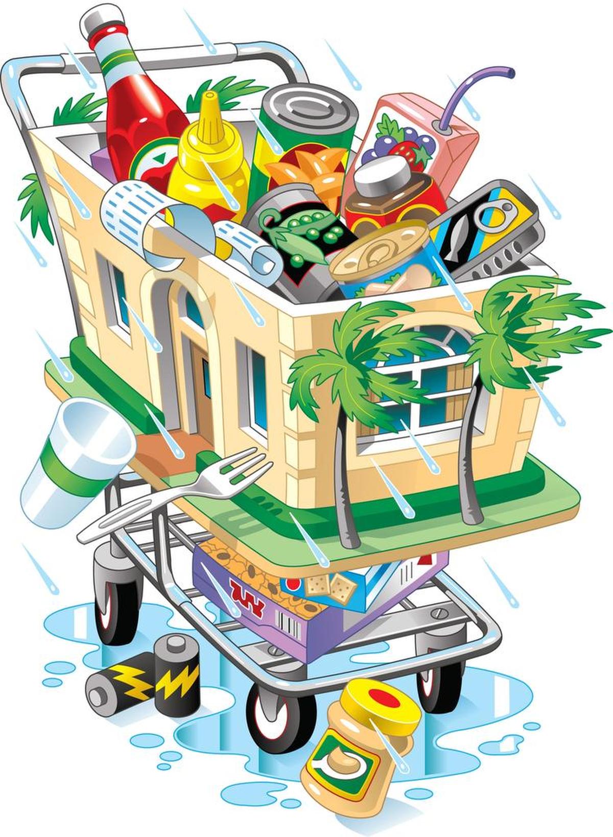Hurricane preparations should always include food and drink provisions.