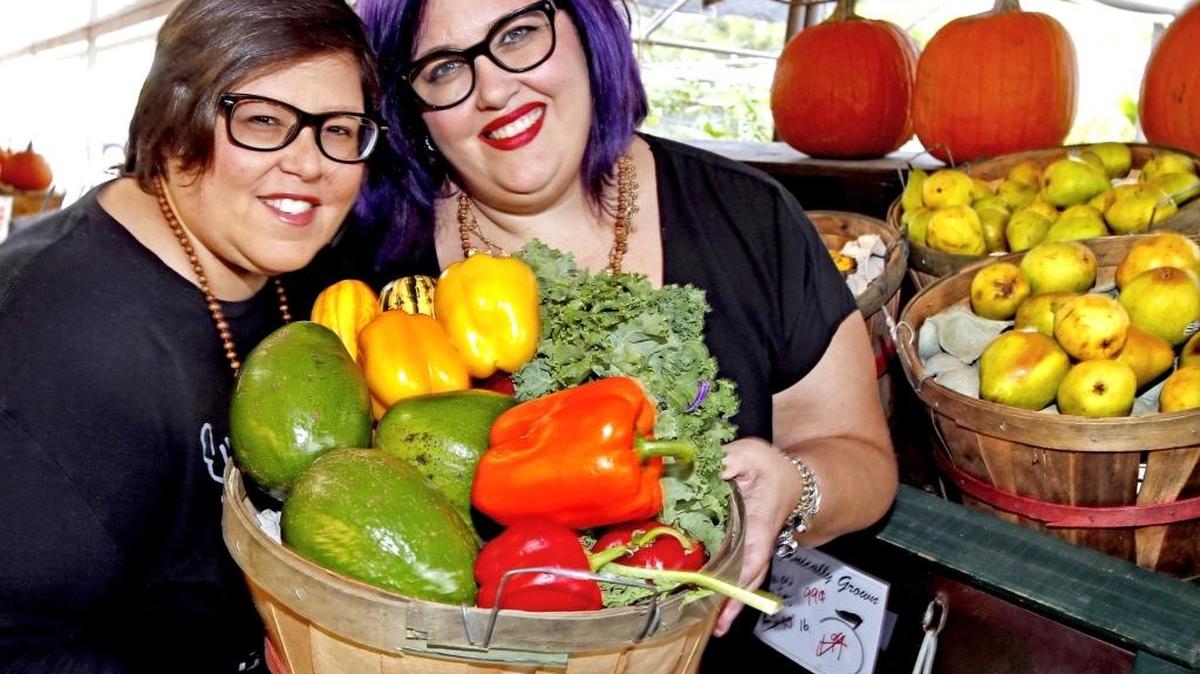 Alison Burgos (left) was facing a crisis after years of being overweight and fighting rheumatoid arthritis, she was forced to use a wheelchair and undergo a knee replacement. But then she turned to a full vegan diet. She lost more than 65 pounds (with still more to go) and has begun an odyssey to change the way diners thing about vegan food. After running an event-management company, she and her wife, Michelle Gaber, started the SEED Food & Wine Festival, which runs for five days, starting Nov. 2.