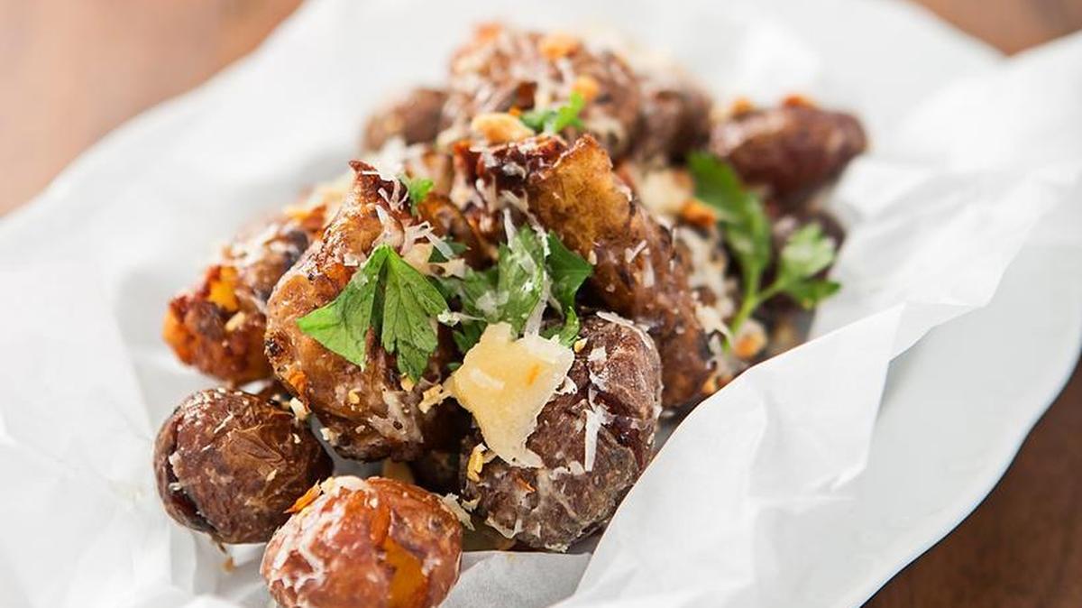 
Cena by Michy: Roasted sunchokes at Michelle Bernstein’s new restaurant, one of 194 Miami Spice participants this year. 
