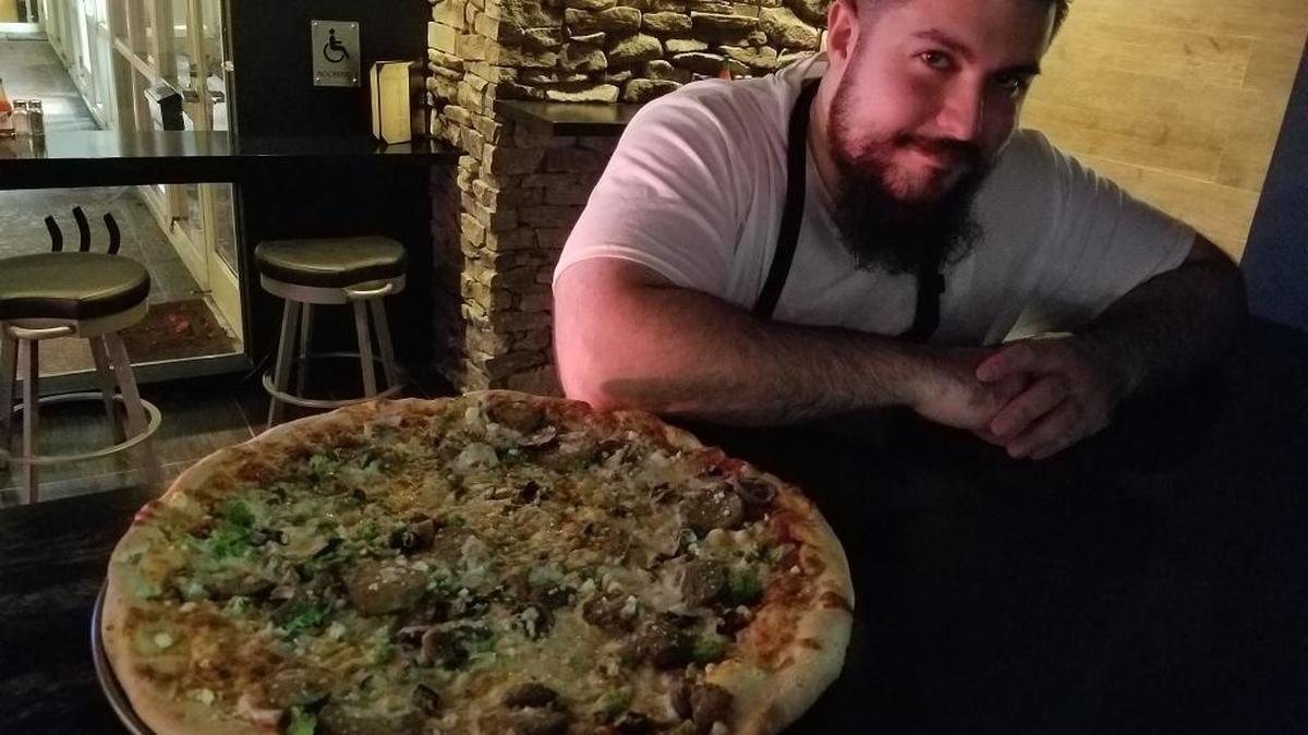 Thomas Logan opened Merrick's Pizza on Le Jeune Road in December 2016. His favorite pie, the Tommy's Special, has sliced meatballs, goat cheese, broccoli, red onions, cremini mushrooms, and a garlic sauce base, topped with crushed red peppers.