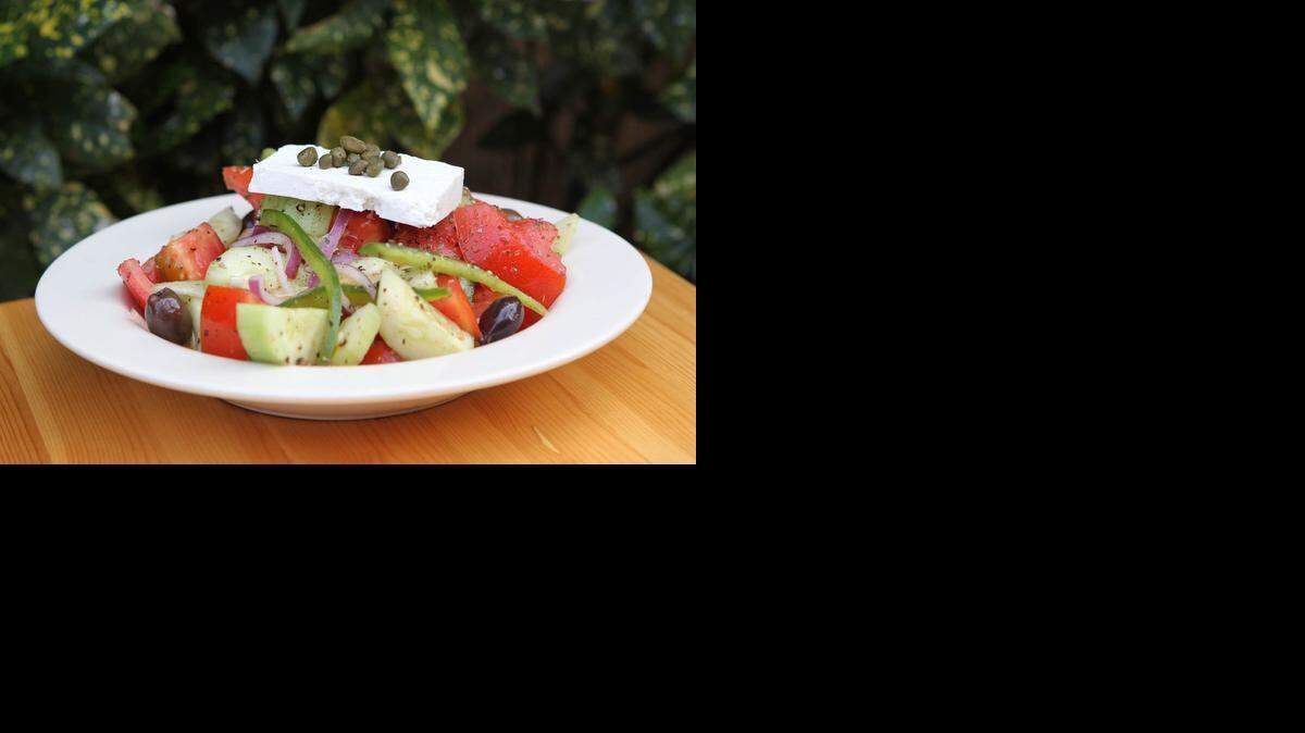 
The village salad from Mandolin Aegean Bistro in Miami. 
