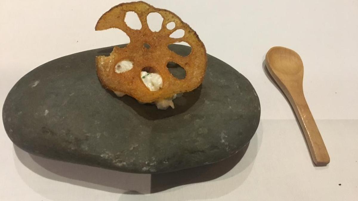 Lotus root: Take time with smaller portions, knowing that more food is available if hunger persists.