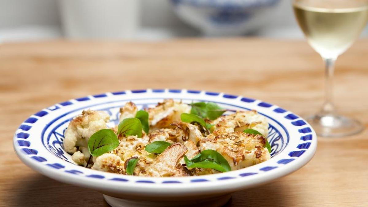 Cauliflower is seared in duck fat at Byblos in Miami Beach.