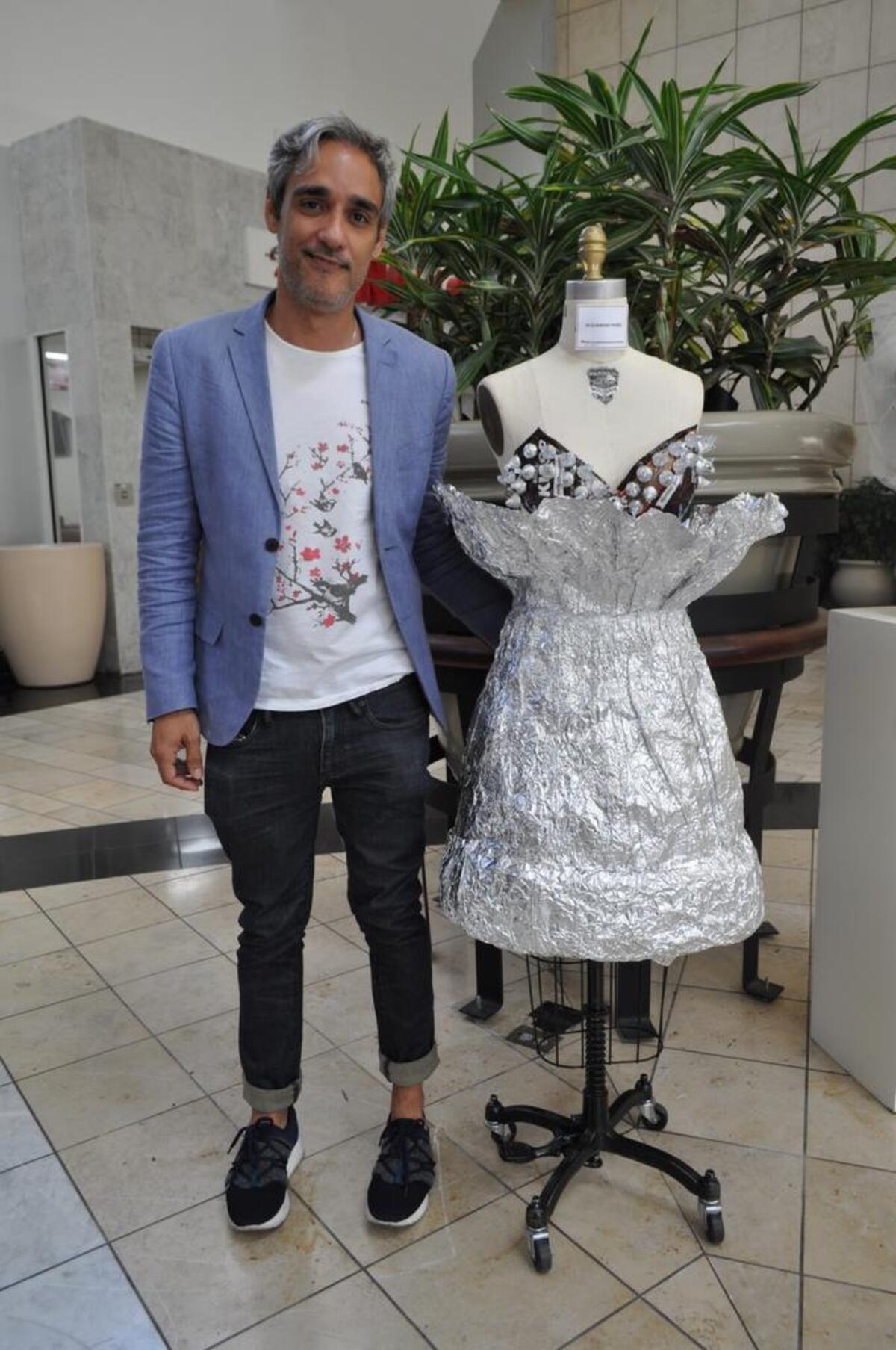 Alejandro Perez, student at Miami International University of Art & Design shows off his Hershey Chocolate Kiss design at the second annual Chocolate Show April 29, 2017, at Miami International Mall in Doral.