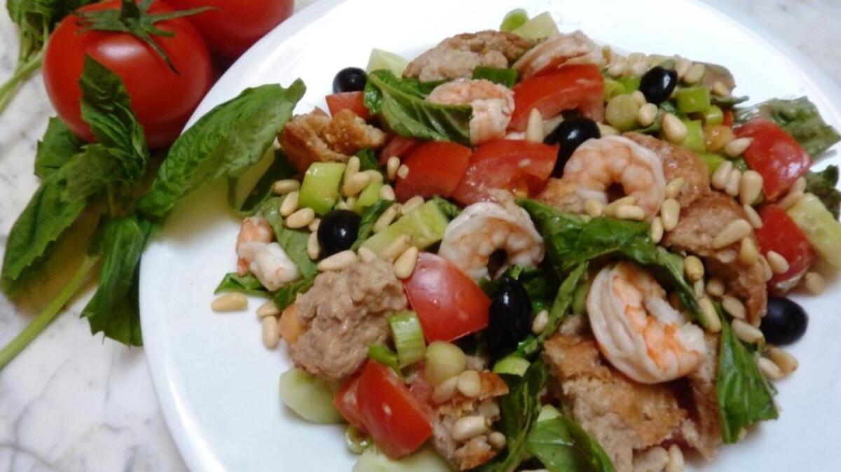Turn a crust of bread into a delightful Tuscan panzanella salad.