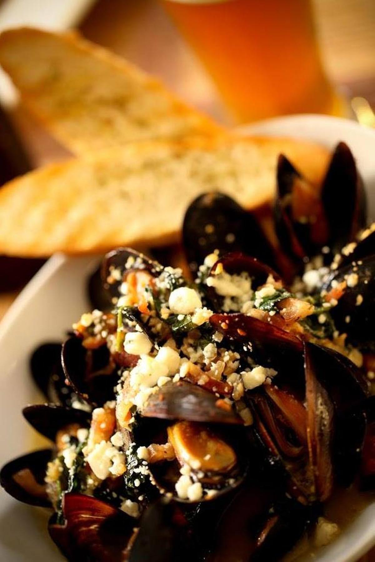 Flex ’em: Mussels are on the Miami Spice lunch menu at Angelique Euro Cafe in Coral Gables. 
