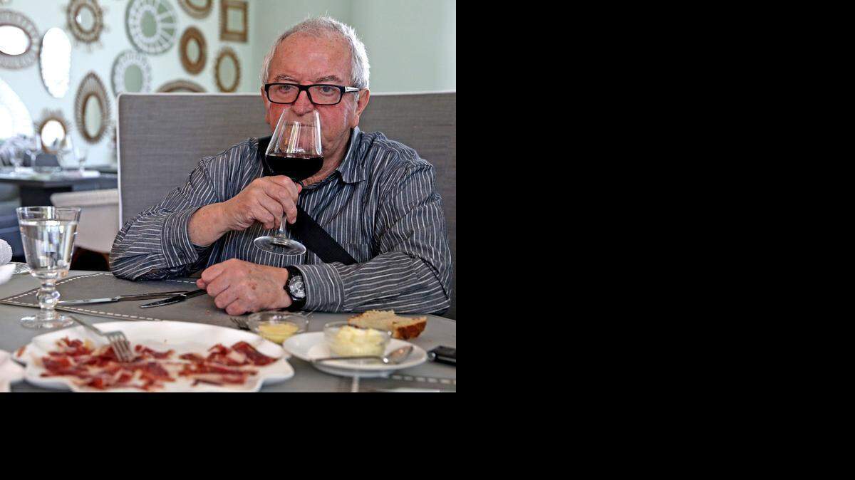 
Juan Mari Arzak smells the wine before he drinks at lunch on South Beach, he is considered one of the fathers of modern Spanish cuisine, is being honored this year by the South Beach Wine & Food Festival at the $500 per plate tribute dinner. His landmark restaurant, Arzak, in San Sebastian, Spain has been in the family since the late 1800s and has a coveted three Michelin stars. Every year it makes it onto the World’s 50 Best Restaurants list.
