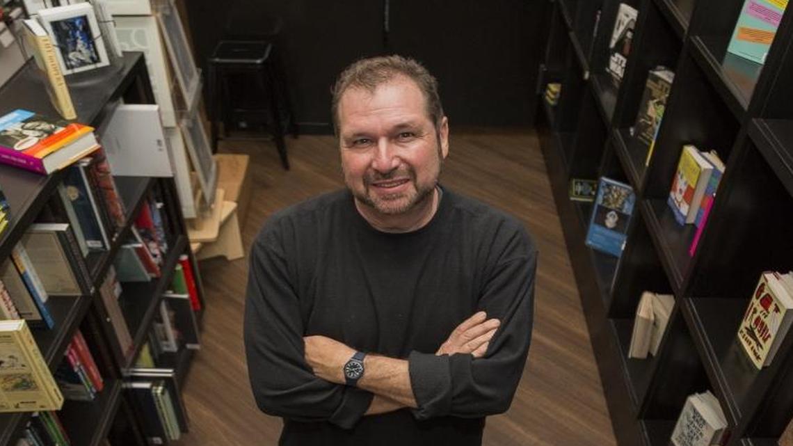 Chef Allen Susser inside the Cafe at Books & Books in downtown Miami.