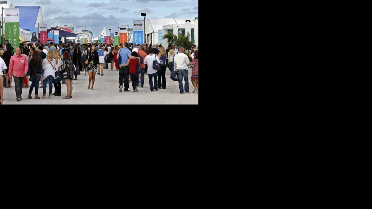 
Attendees at the South Beach Wine & Food Festival on Miami Beach on Saturday, Feb. 21, 2015.
