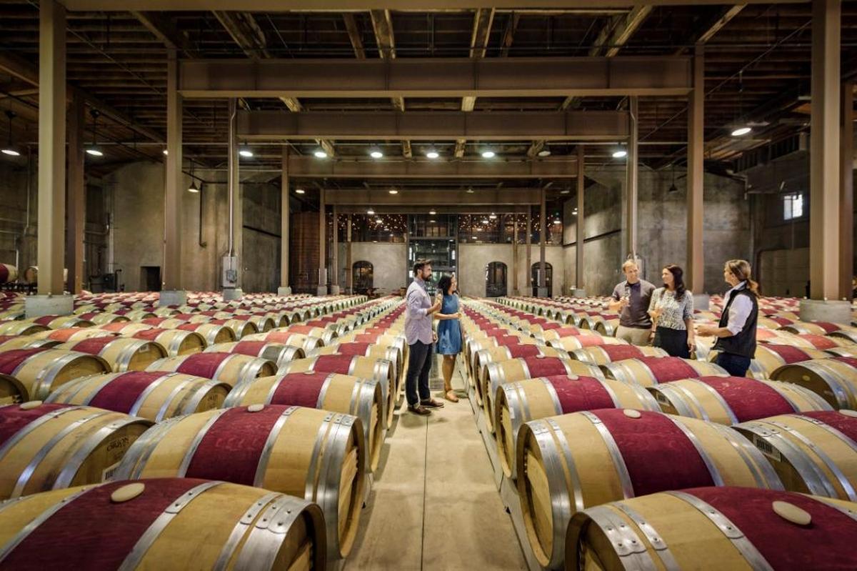This is the Charles Krug barrel room, or as we like to call it, a little slice of heaven.