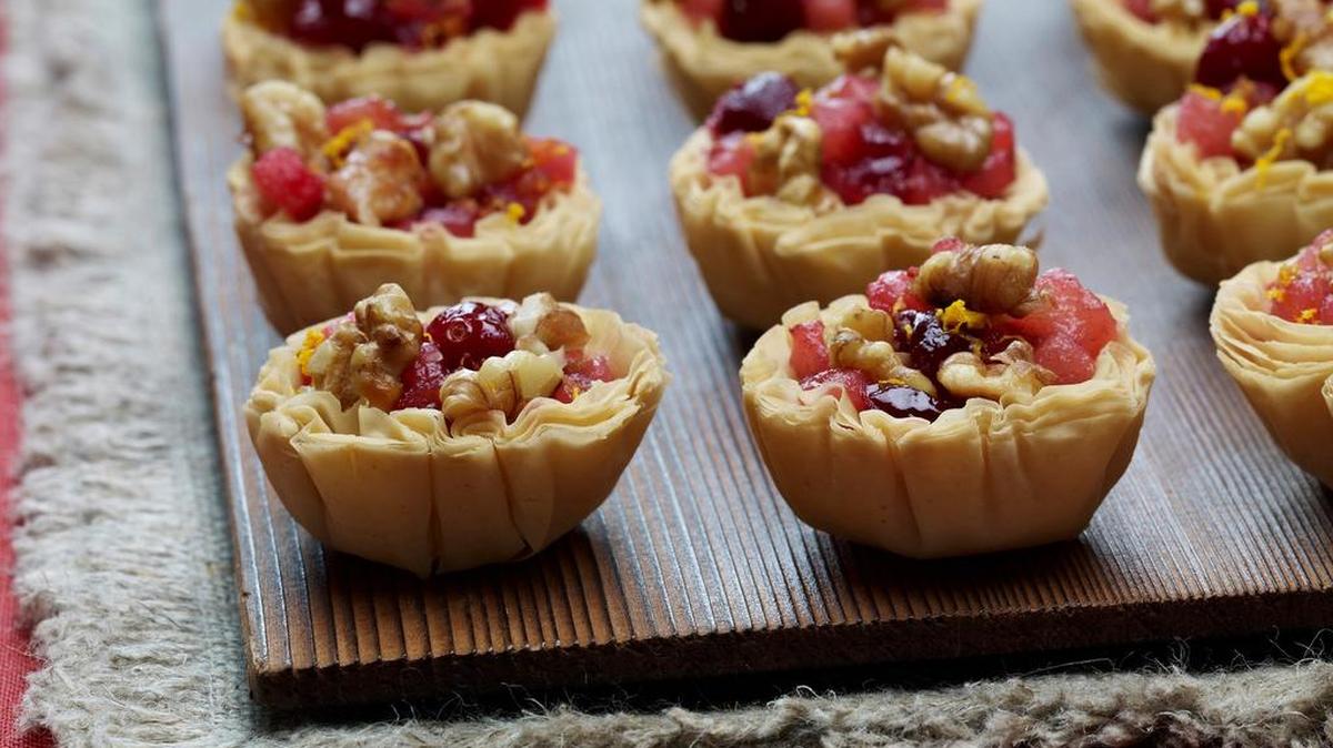 Cranberry Walnut Tartlets.