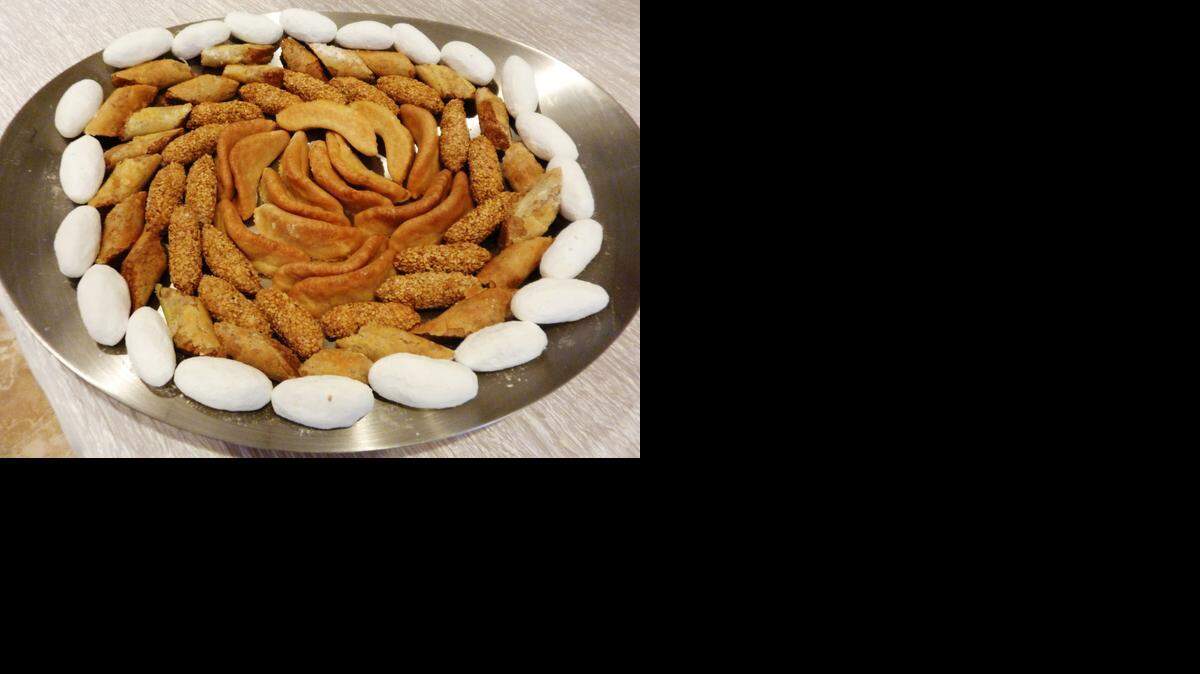 
Dessert cookies: A spread of Moroccan cookies was part of Asma Chaabi’s dessert table. 
