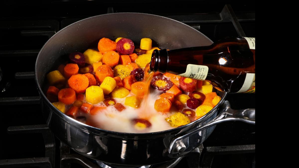 
Beer-glazed carrots: Will give you a taste for bitter. 
