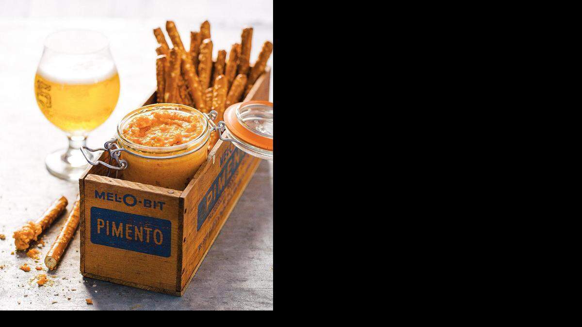 
Beer and cheese: An image from Pimento Cheese: The Cookbook. 
