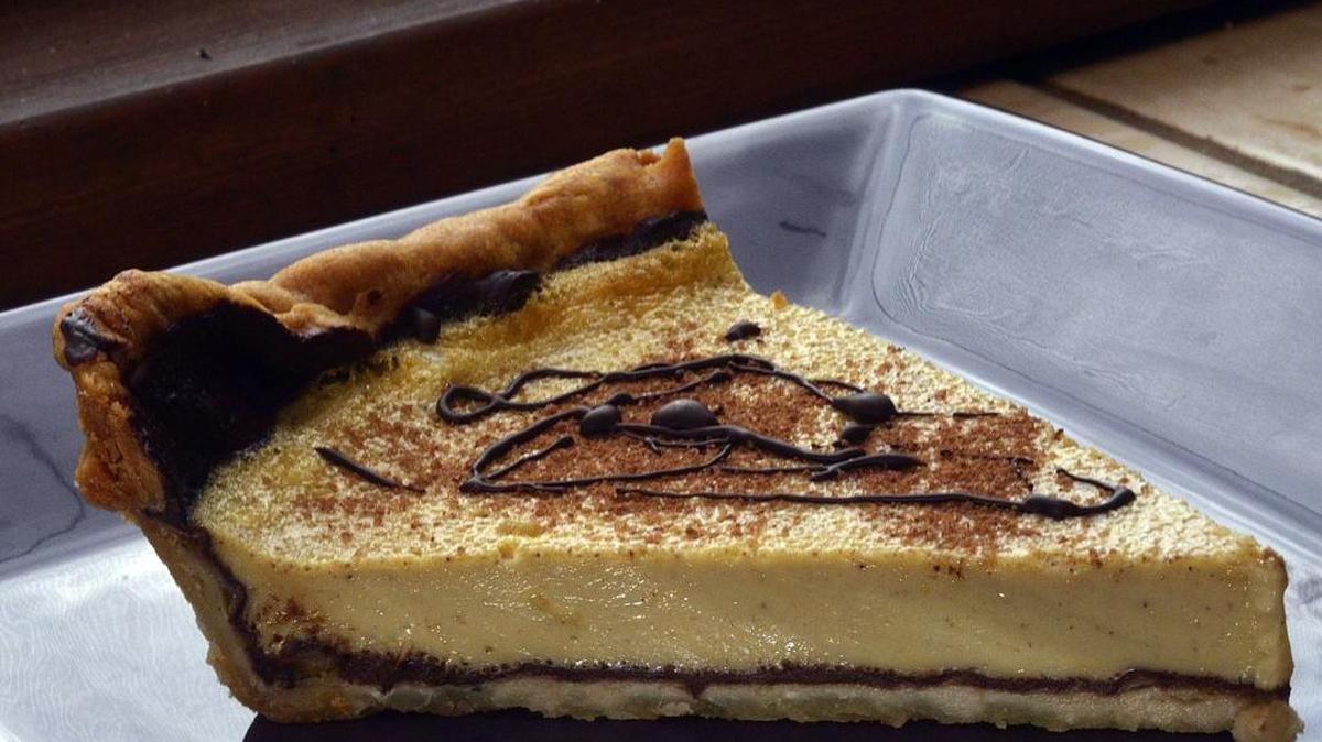 Snickerdoodle Custard Pie benefits from the use of good-quality chocolate.