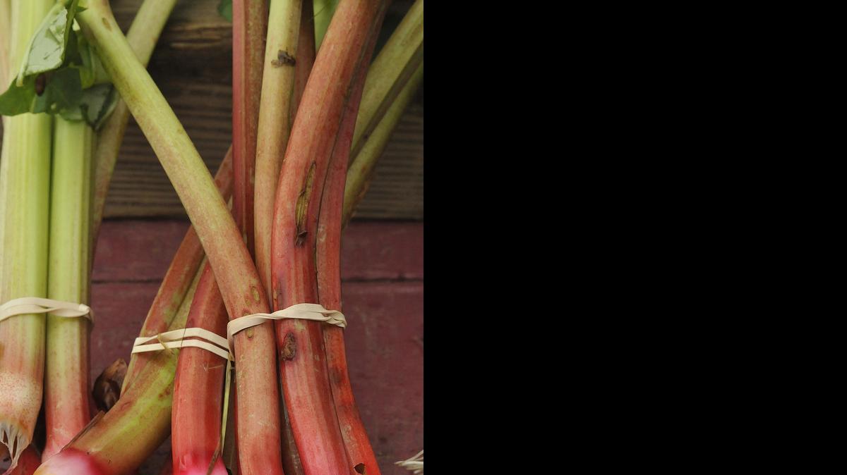 
Rhubarb: Look for firm, crispy-looking and well-colored stalks — the redder, the sweeter. 
