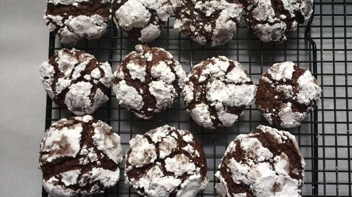 Brownie Krinkle cookies, from a recipe by chef Mindy Segal.