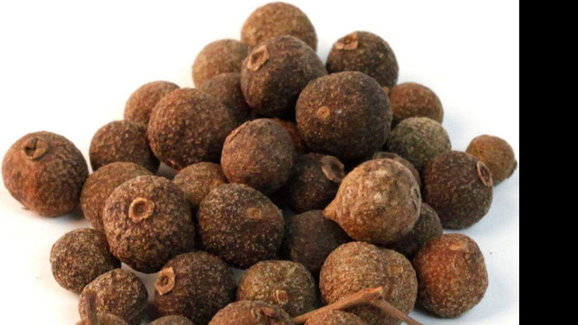 
Dried berries: Allspice grows on evergreen trees primarily in the Caribbean and Central America.
