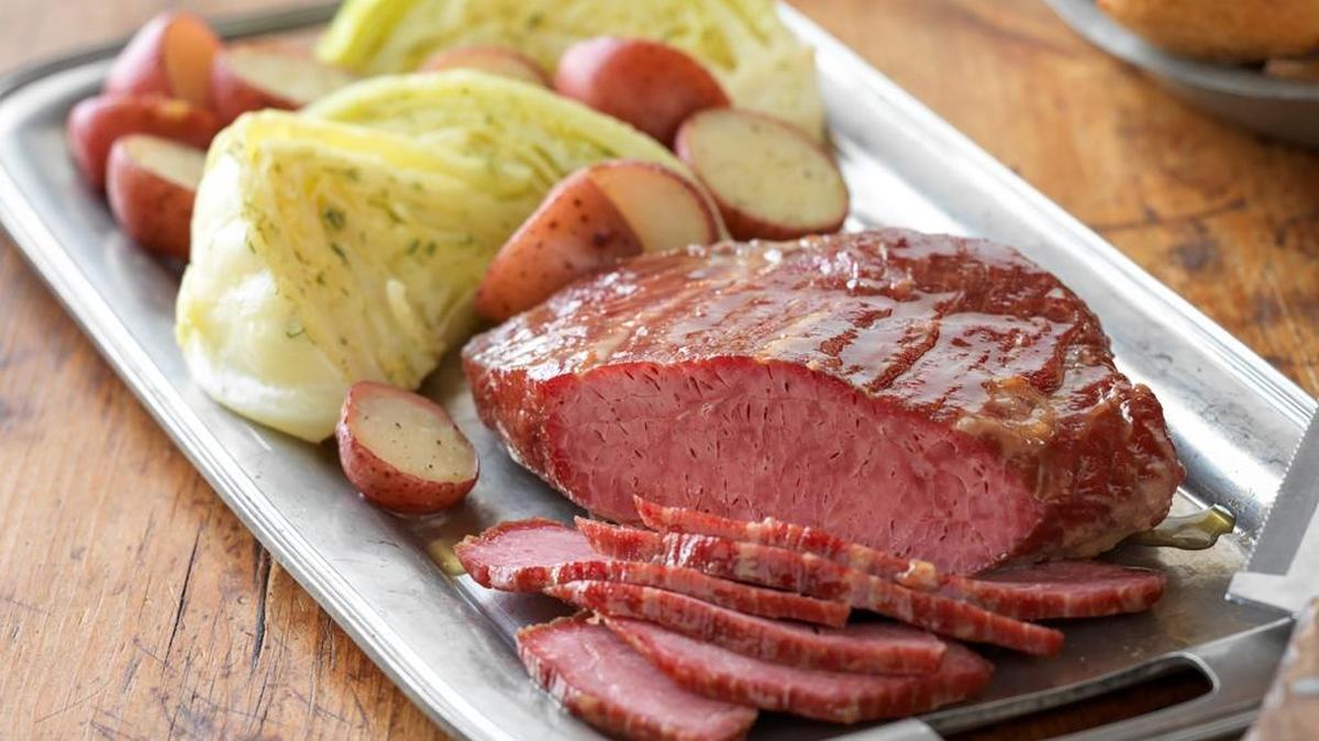 Homestyle Corned Beef With Dilled Cabbage.