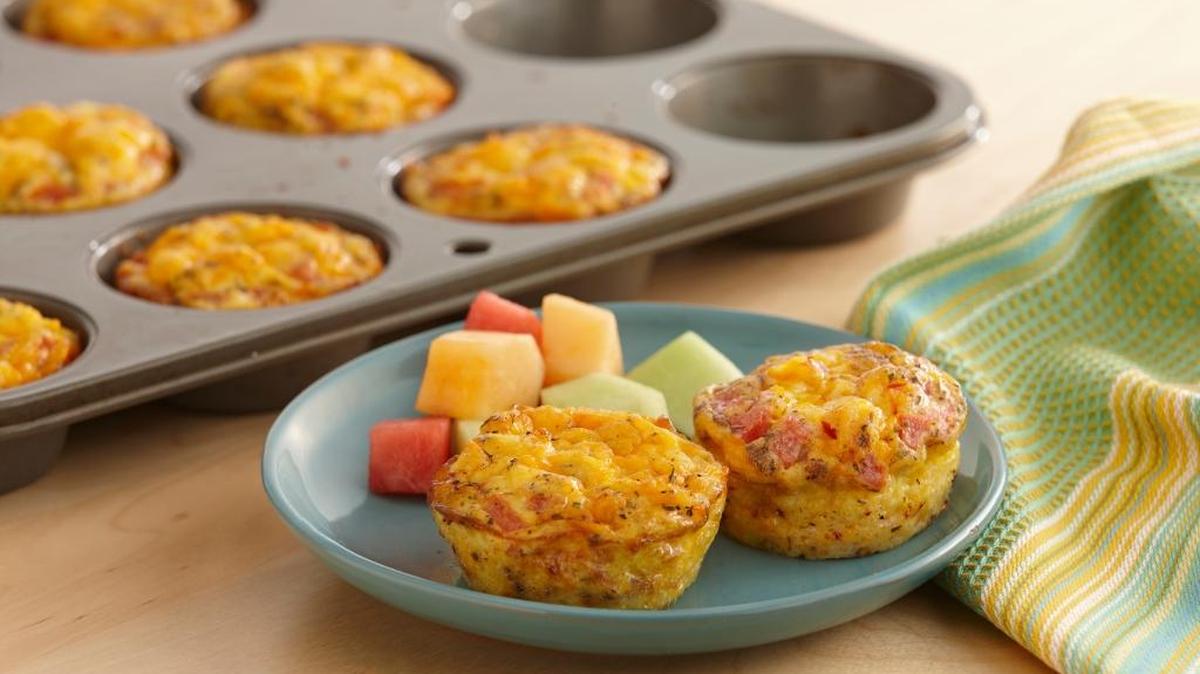 Bacon, Cheddar and Tomato Mini Frittatas
