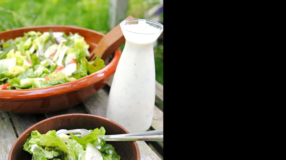 
Hidden Valley Ranch substitute: The right blend of oil, vinegar and spices can elevate a simple bowl of greens, including this Basil Buttermilk Dressing. 
