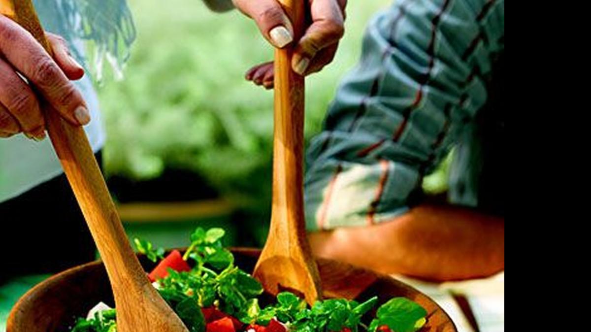 
From Giada De Laurentiis: Watermelon, watercress, feta and couscous. 
