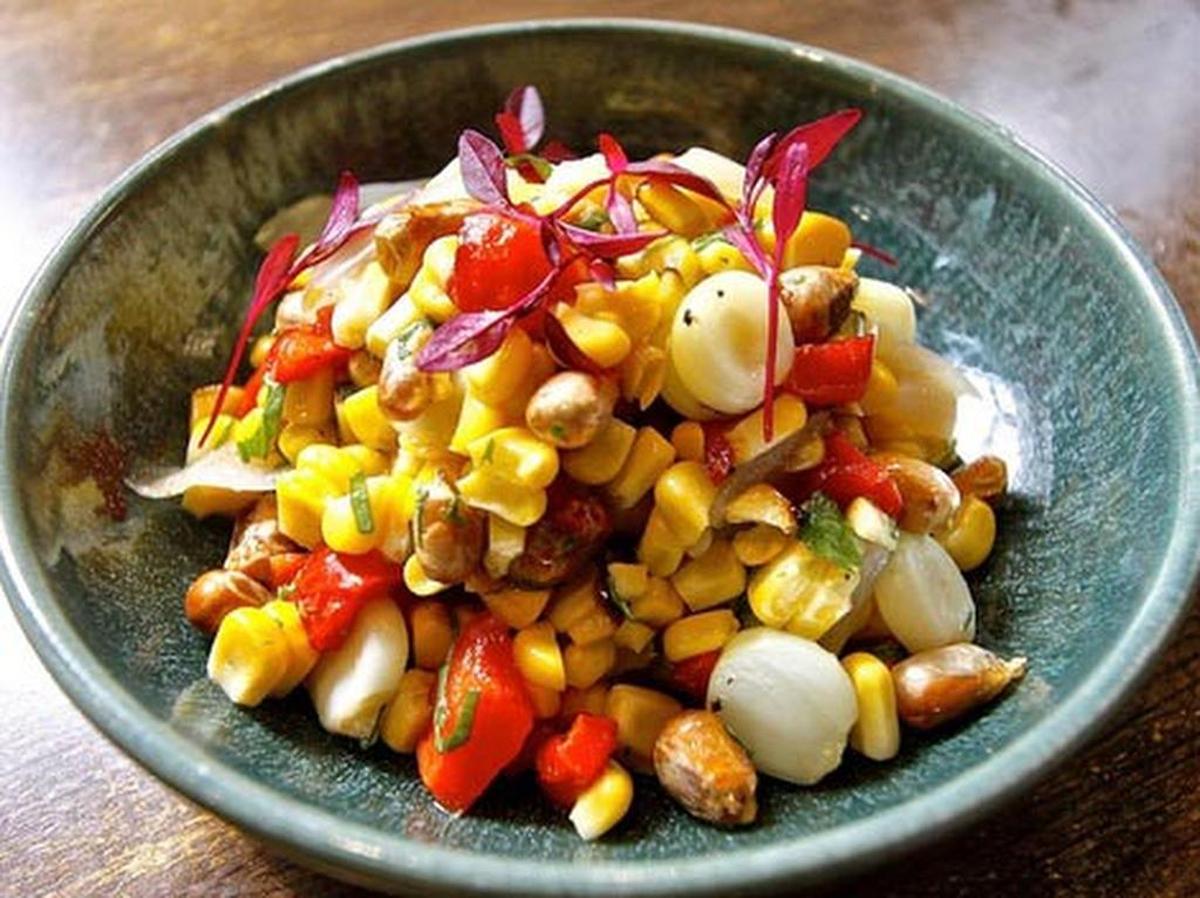 Corn salad: A top choice from the Miami Spice menu at Coya in Brickell.