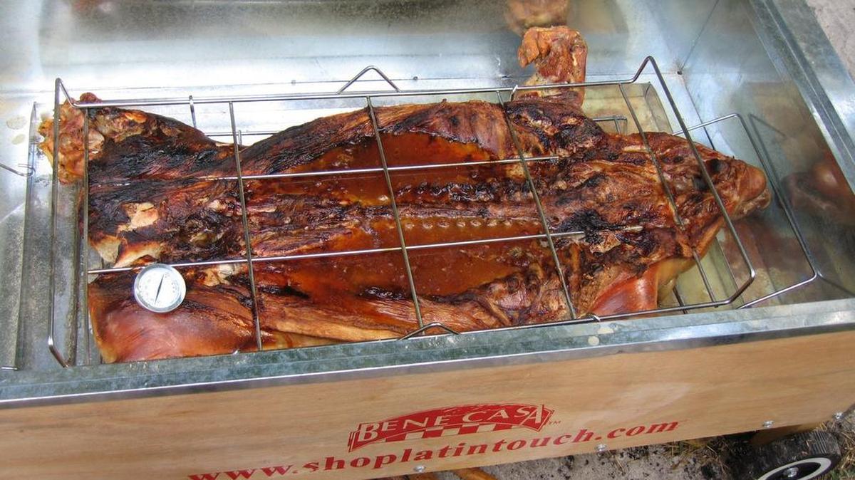 The caja china is a staple of many Cuban celebrations. The best part of the business is the happiness it brings, says Masters, president and founder of Latin Touch.