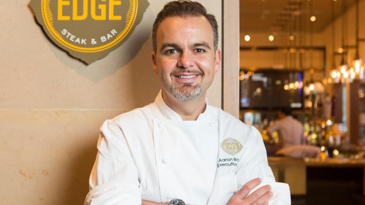 Chef Aaron Brooks of Edge Steak & Bar at the Four Seasons Miami in Brickell.