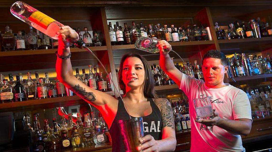 
C. Virginia King:  Broken Shaker, at left. 
