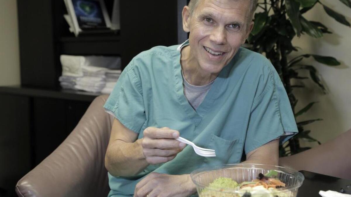 Dr. Athanassios Tsoukas, a cardiologist with Miami Cardiac & Vascular Institute at Baptist Health who eats a mostly vegan diet.