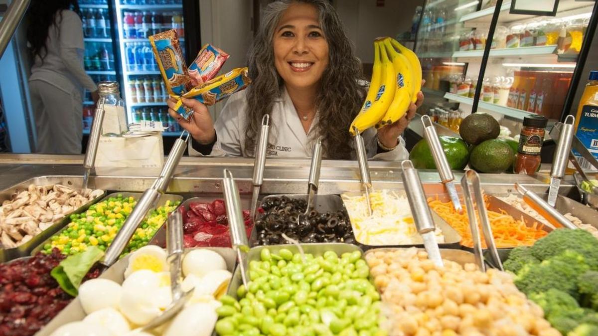 Lillian Craggs-Dino, a registered dietitian with Cleveland Clinic Florida in Weston, suggests frozen bananas as a healthy alternative to ice cream.
