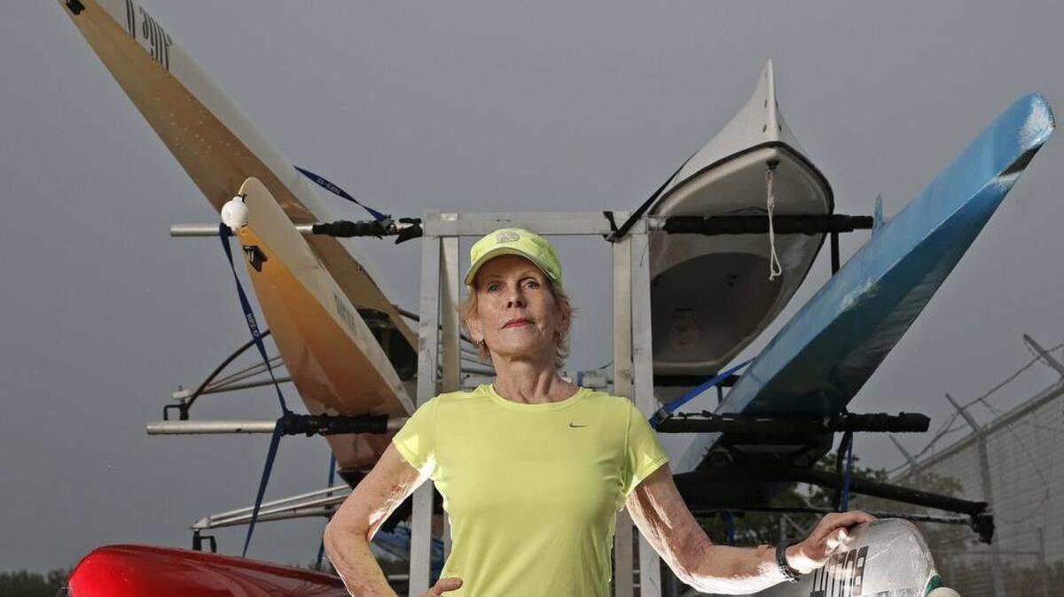 Sunny McLean, an active grandmother, rows competitively at the Miami Rowing Club, winning regattas at the national level.