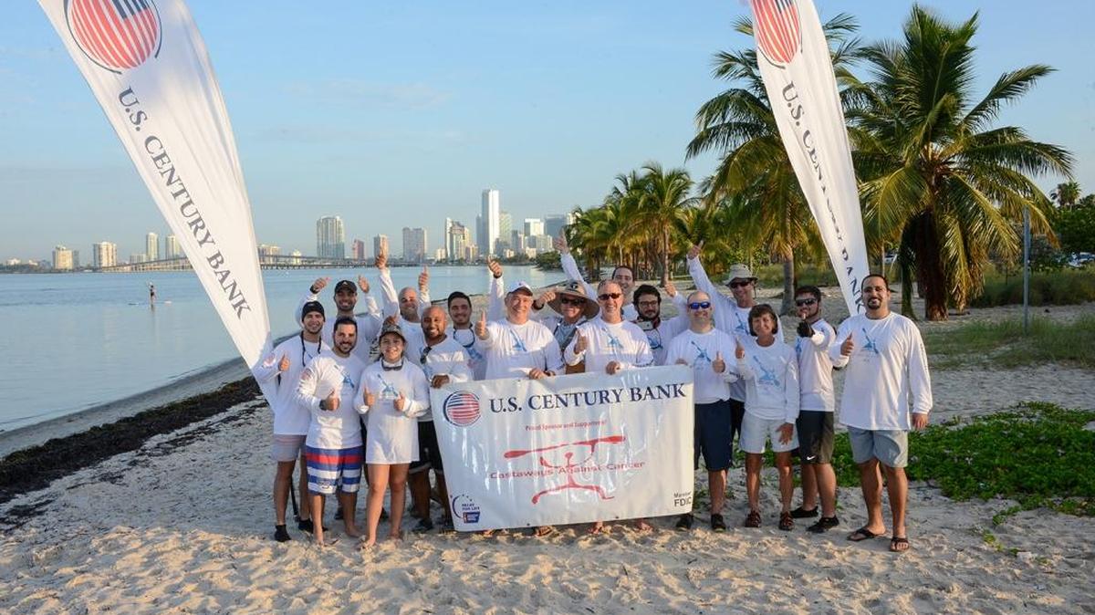 This year, Castaways Against Cancer is comprised of a core team of 12 paddlers including a firefighter, two Boy Scout executives, six Columbus High School teachers, a high school student, a retired restaurant owner and U.S. Century Bank President and CEO Luis de la Aguilera.
